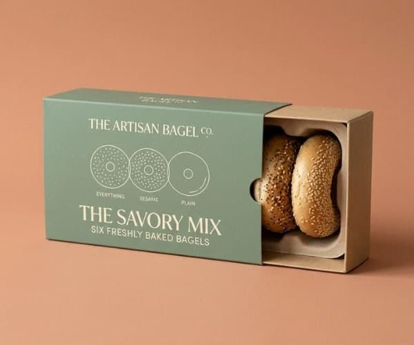 Custom Bagel Boxes With Log
