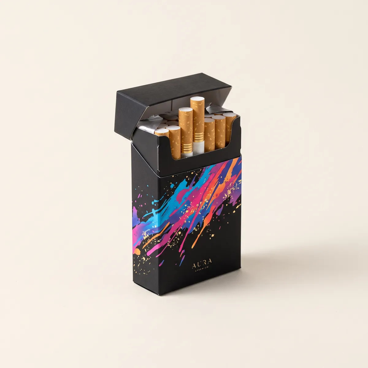 Custom Black Cigarette Boxes by Packaging Hippo