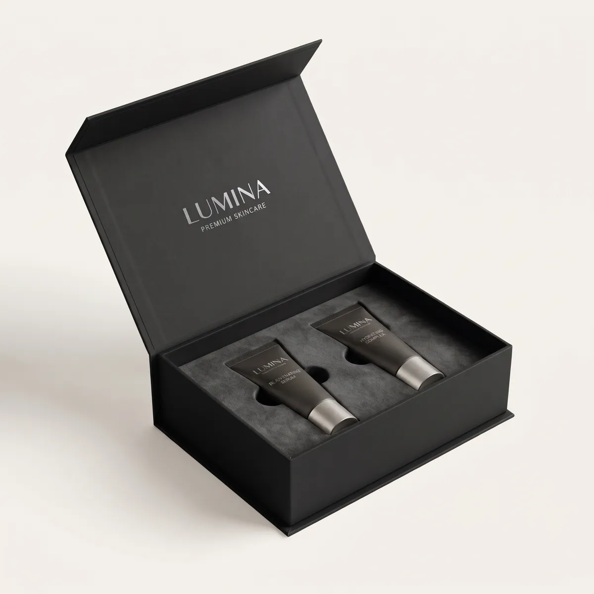 Custom Black Magnetic Closure Boxes by Packaging Hippo