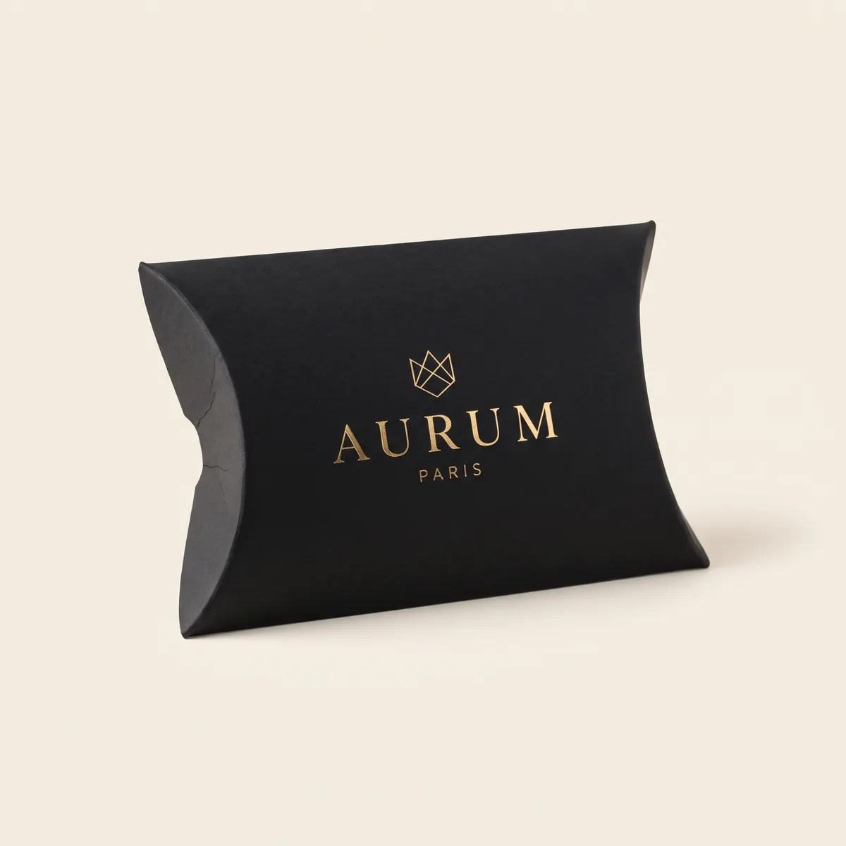 Custom Black Pillow Boxes by Packaging Hippo