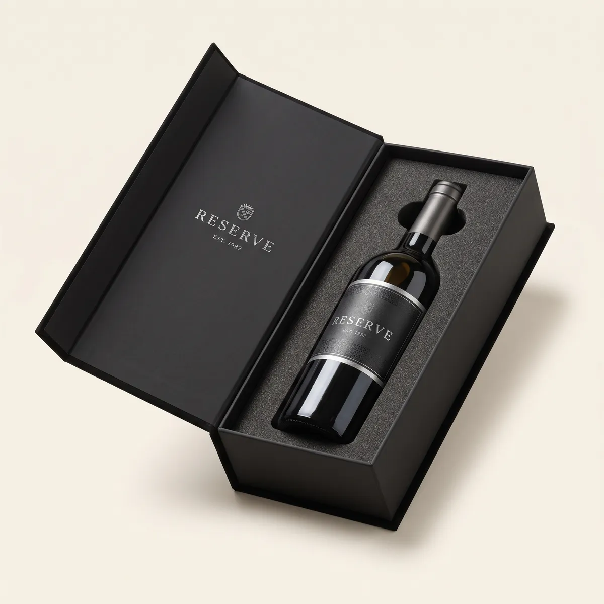 Custom Black Wine Boxes by Packaging Hippo