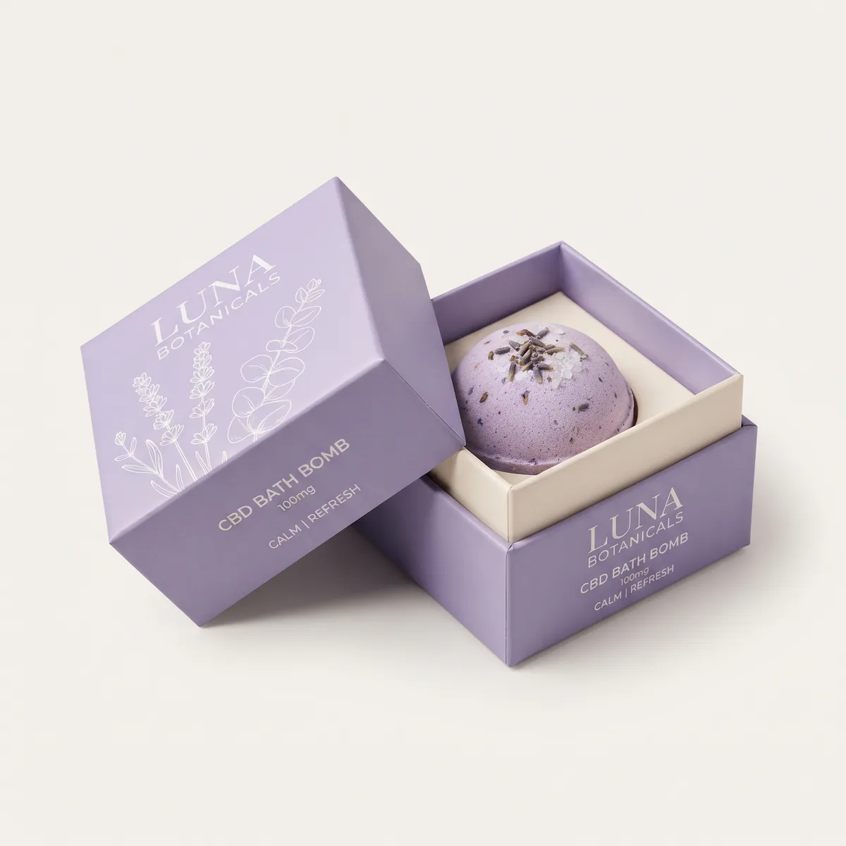 Custom CBD Bath Bomb Boxes by Packaging Hippo