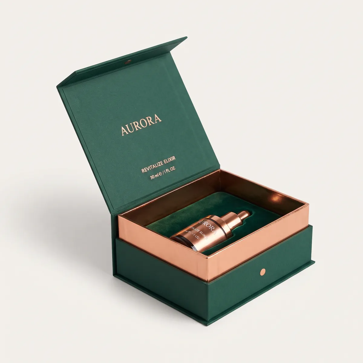 Custom neck magnetic closure boxes by Packaging Hippo
