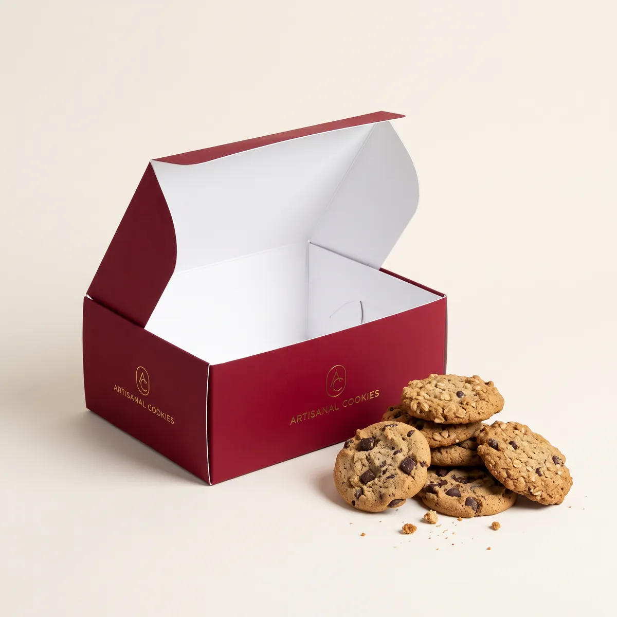 Custom Red Cookie Boxes by Packaging Hippo