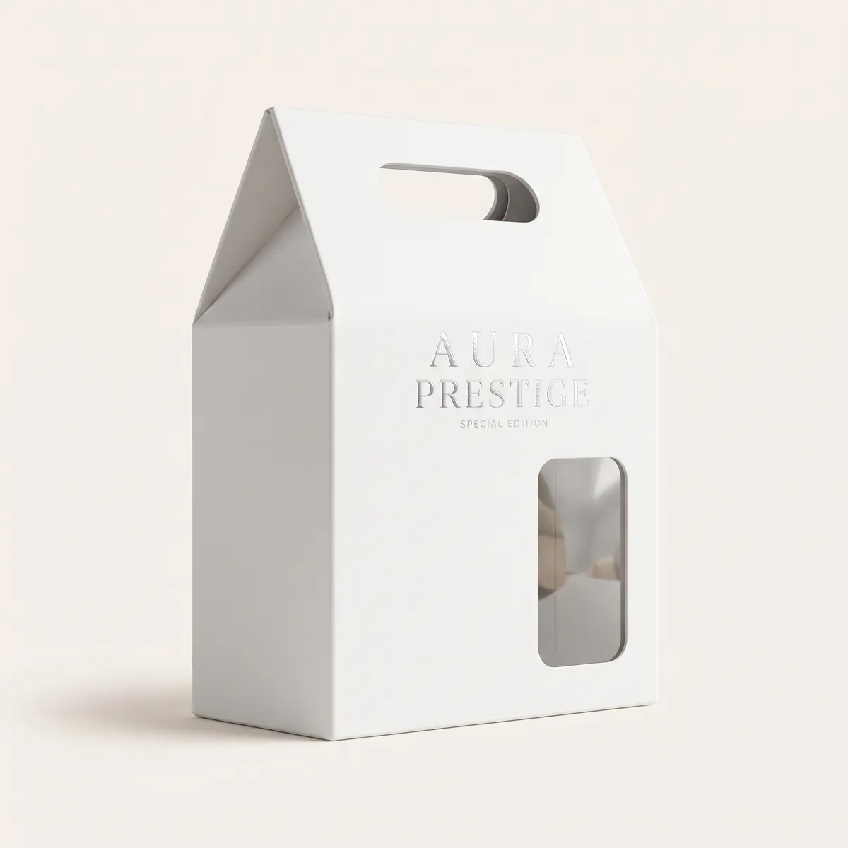 Custom White Gable Boxes by Packaging Hippo