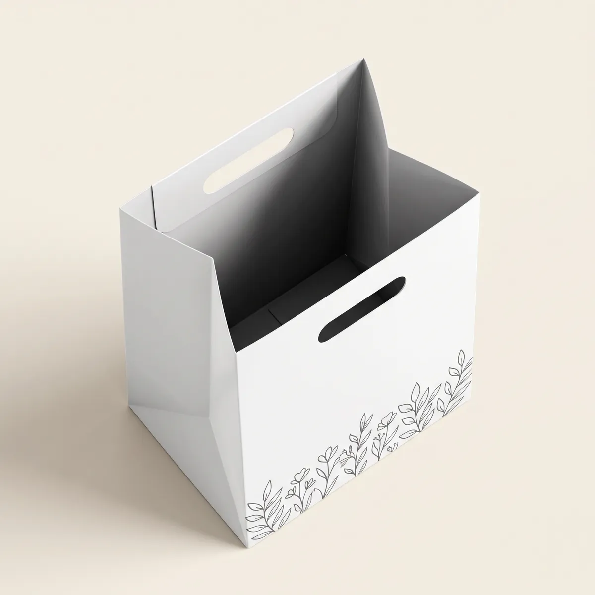 Custom White Paper Bags by Packaging Hippo